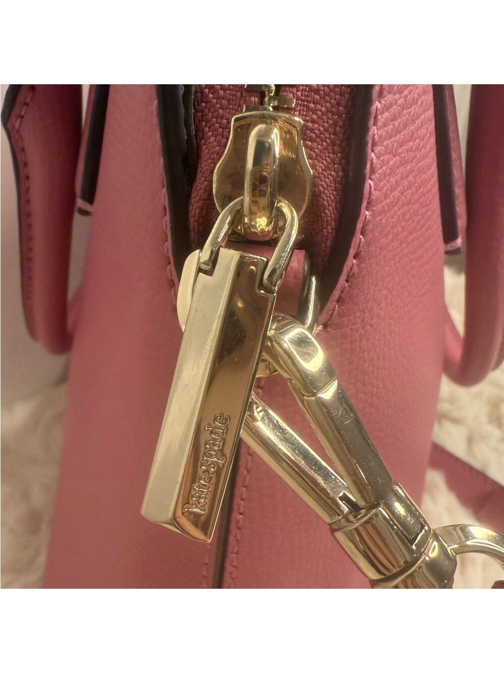 KATE SPADE NEW YORK LEATHER DOME HAND BAG PINK - Picture 12 of 15